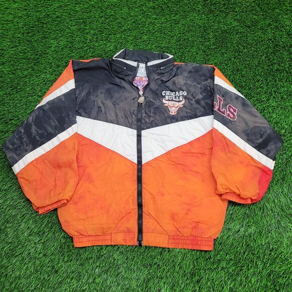 Vintage 90s Chicago-Bulls Jacket Womens XL 22x24 Mighty-Mac - Picture 1 of 16